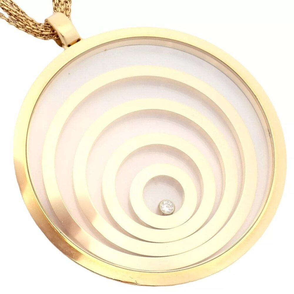 Chopard 18k Yellow Gold Extra Large Happy Spirit Diamond 5 Strand Necklace